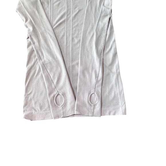 Lululemon Swiftly Tech Long Sleeve Crew Smoky Blush Light Pink Thumbholes Sz 4 - Picture 2 of 9